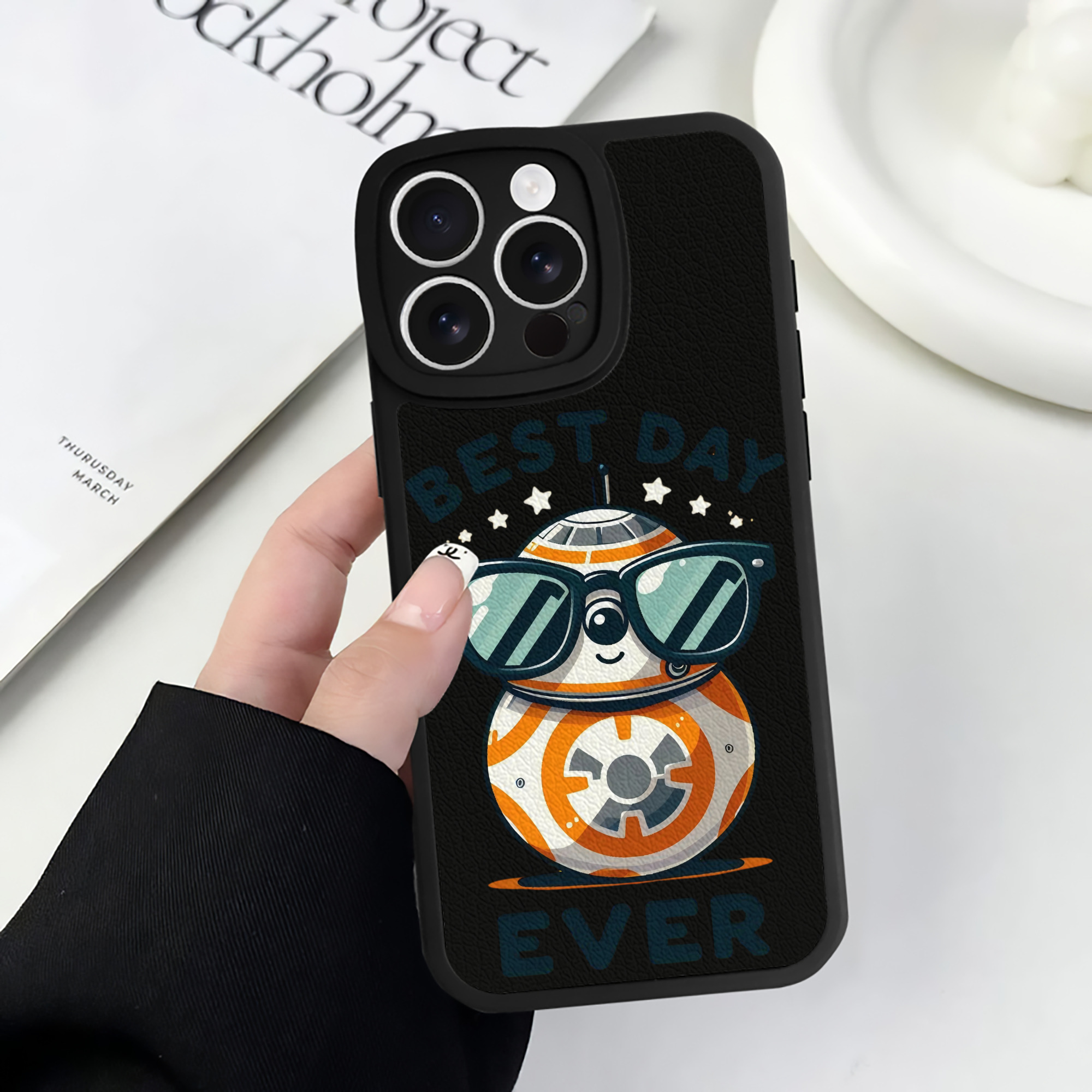 （画像用） スター・ウォーズ Star Wars 【iPhone 16シリーズ対応】シリコンスマホケース（レザー調） 材質：シリコン
